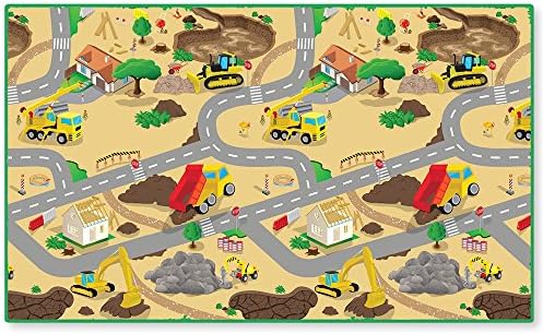 PlayScapes Portable Instant Children's Floor Play Mat - Construction
