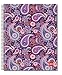 Miquelrius Large Spiral Bound Notebook, Purple Paisley (8.5 X 11, 4-subject, College Ruled)