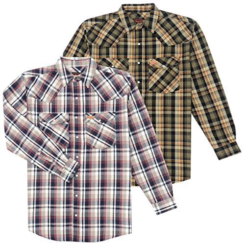 Five Brother Men's Western Heavyweight Regular Fit Flannel Shirt, Tall