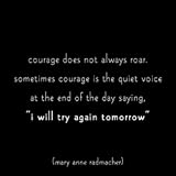 I Will Try Again Tomorrow - Mary Anne Radmacher Black and White Magnet