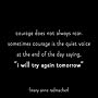 I Will Try Again Tomorrow - Mary Anne Radmacher Black and White Magnet