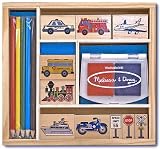 kids and infants educational toys item: Vehicle Stamp Set