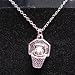 Pewter Basketball and Goal Necklace