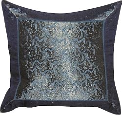 ShalinCraft Pillow Covers Decor Crafts India Gift Silk Fabric 16x16 inches Shop Online (bcbr216)