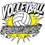 Volleyball Rocks! Temporary Tattoos
