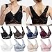 FUNOC New Womens Wire Free Yoga Sports Leisure Lace Vest Crop Top Sleep Padded Bra