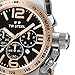 TW Steel CB134 Men's XXL Chronograph Stainless Canteen Two-Tone Bracelet Band Black Dial Watch