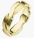 6mm Contemporary 18 Karat Yellow Gold Wedding Band