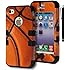 iPhone 4 Case, Bastex Heavy Duty Hybrid Case - Soft Black Silicone Cover Hard Basketball Design Case for Apple iPhone 4, 4g, 4s 4gs**INCLUDES STYLUS**