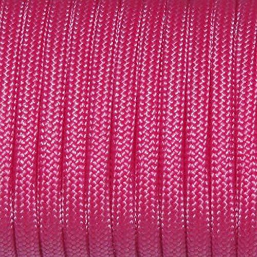 Luostdo9090 Outdoor Survival 550 Lb Break Strength Paracord Parachute Cord,7-Strand,Type III,100 Feet Fuchsia