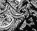 BAISHENGGT Women's Long Sleeve Loose Flared Tunic Top XL Black Paisley