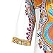 AOVCL Women Traditional African Print Dashiki Bodycon Stretch Dress