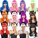 FDC Long Fringed Straight Fancy Dress Wig Assorted Colours