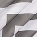 LanMeng Geometric Fabric Shower Curtain, Grey Chevron Off White (72-by-72 inches, 1)