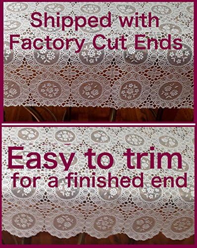 Early American designs FY-162-TE7, now in Vinyl Lace Table Runners or Place Mat Runners manufactured for RoussoUSA with our Next Generation Process Elegant, easy-to-care for, light gauge vinyl. Machine washable. D 100% PVC material , dyer safe when you follow instructions included removes most wrinkles (20"(50CM) x 71"(180CM) (1)