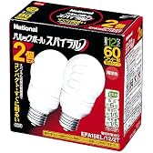 Panasonic パルックボールスパイラル 電球60型タイプA15形 2個入 電球色 EFA15EL12/2T