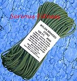 Green Nylon Braided Parachute Cord 100 FT