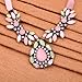 CHILDCITY Vintage Unique Colorful Crystal Oval Waterdrop Pendant Ribbon Collar Necklace for Women