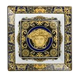 Versace by Rosenthal Medusa Blue 8 1/2-Inch Square Tray