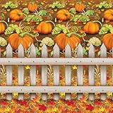 Beistle 1-Pack Decorative Pumpkin Patch Backdrop, 4-Feet by 30-Feet