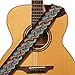Amumu Vintage Comfortable 2.3in Wide Celtic Knot Woven Guitar Strap Adjustable Length from 35in to 61in w/Headstock Strap Adapter and 2 Pieces Strap Locks