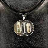3 Stone w/ Sterling Silver Pendant Natural Rock Jewelry