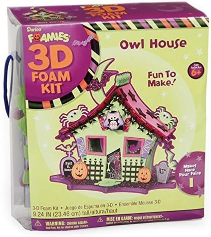 Foamies 3D Foam Kit Halloween Haunted House with Owl - Craft Kit for Kids by Darice