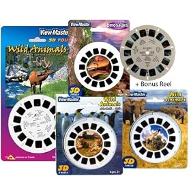 Click here to buy ViewMaster 4-Sets, Wild Animals and NEW Dinosaurs + Bonus Reel - 13 Reels by View Master.