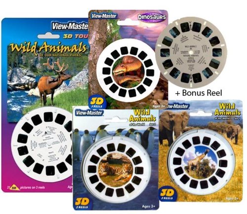 Buy ViewMaster 4-Sets, Wild Animals & NEW Dinosaurs + Bonus Reel - 13 Reels by View-Master now!