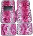 Pink Leopard Animal Print Front & Rear Carpet Car Truck SUV Floor Mats