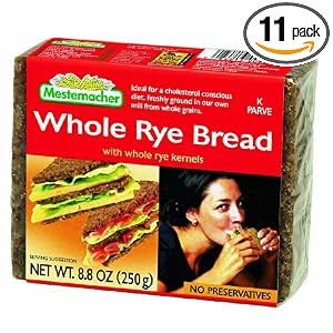 Mestemacher Whole Rye Bread, 8.8-Ounce Packages (Pack of 11) by Mestemacher