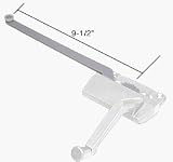 CRL Right Hand White Casement Window Operator Surface Mount with 9-1/2 Single Arm