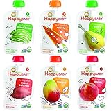 Happy Baby Organic Baby Food Stage 1 Starting Solids 6 Flavor Variety Pack (Pack of 12)