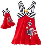 Dollie & Me Girls 2-6X Knit Convertible Dress with Doll Garment