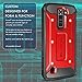Evocel Explorer Series Phone Case Compatible with K7, Tribute 5 with Belt Clip Holster and Slim Profile, Red