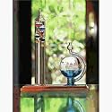 Chaney Instrument Galileo Thermometer with Glass Ball Barometer