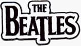 The Beatles - Classic Black Logo on White - Embroidered Iron On or Sew On Path