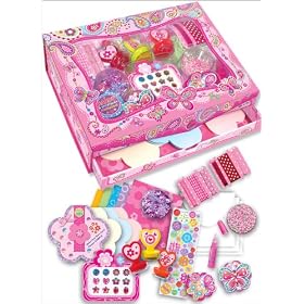 Pecoware Girls Made by Me CARD KIT ! Girl's stickers and stationary, sequins, glitter pens and more!