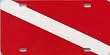 Dive Flag Plastic License Plate