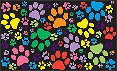 XiaoS Door Mats Custom Doormat Decorative Funny Welcome Puppy Paws for indoor and outdoor use Home/Office/Bedroom Non Slip Backing Durable heatresistant nonwoven fabric 23.6 (L) x 15.7 (W) inches