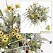 FOUR 19" Sunflower Daisy Mixed Artificial Flower Grass Arrangement
