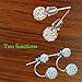 Hotshopping Fashion Jewelry Shamballa 925 Sterling Silver Double Hoop Ball Stud Earrings for Lovers (8mm)