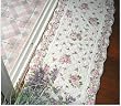 Shabby Chic Quilted Purple Roses Floor runner/Rug/Mat