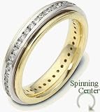 38 Diamond Platinum and 18 Karat Gold Comfort Fit Wedding Band Ring