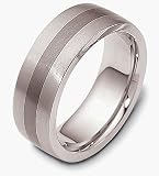Thick 7.5mm Stylish Titanium & 14 Karat White Gold Wedding Band Ring 611L7viCFuL. SL160 Thick 7.5mm Stylish Titanium & 14 Karat White Gold Wedding Band Ring