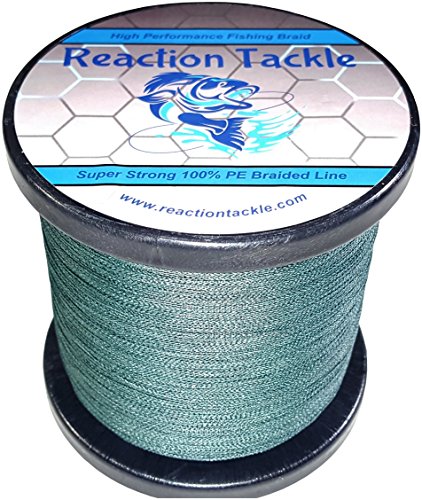 Reaction Tackle High Performance Braided Fishing Line Moss Green, 100LB 300 yards-MG