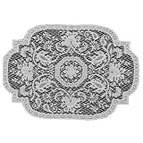 Heritage Lace Medallion 14-Inch by 20-Inch Placemat, Cafe, Set of 2