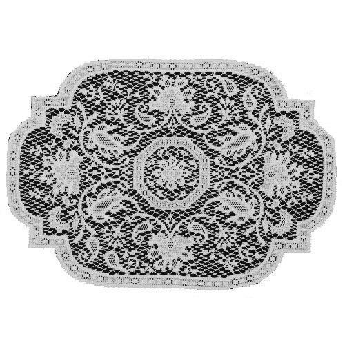 Heritage Lace Medallion 14-Inch by 20-Inch Placemat, Cafe, Set of 2
