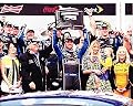 AUTOGRAPHED 2013 Jimmie Johnson #48 Lowes DAYTONA 500 WIN (Victory Lane with Trophy & Family) Signed 8X10 Picture NASCAR Glossy Photo with COA