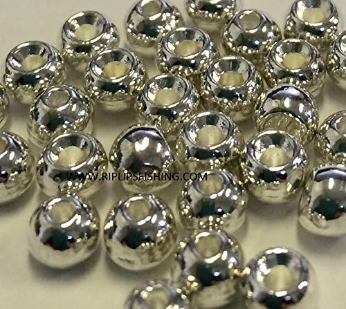 TUNGSTEN FLY TYING BEADS SILVER 3.0 MM 7/64
